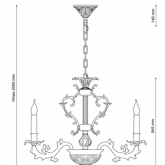 Люстра Lucia Tucci FIRENZE 1780.30.3 antique gold